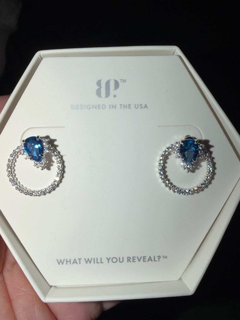 Bomb Party RETRO Earrings-Unexpected Glam Aqua Blue Spinel on Rhodium RBP5012